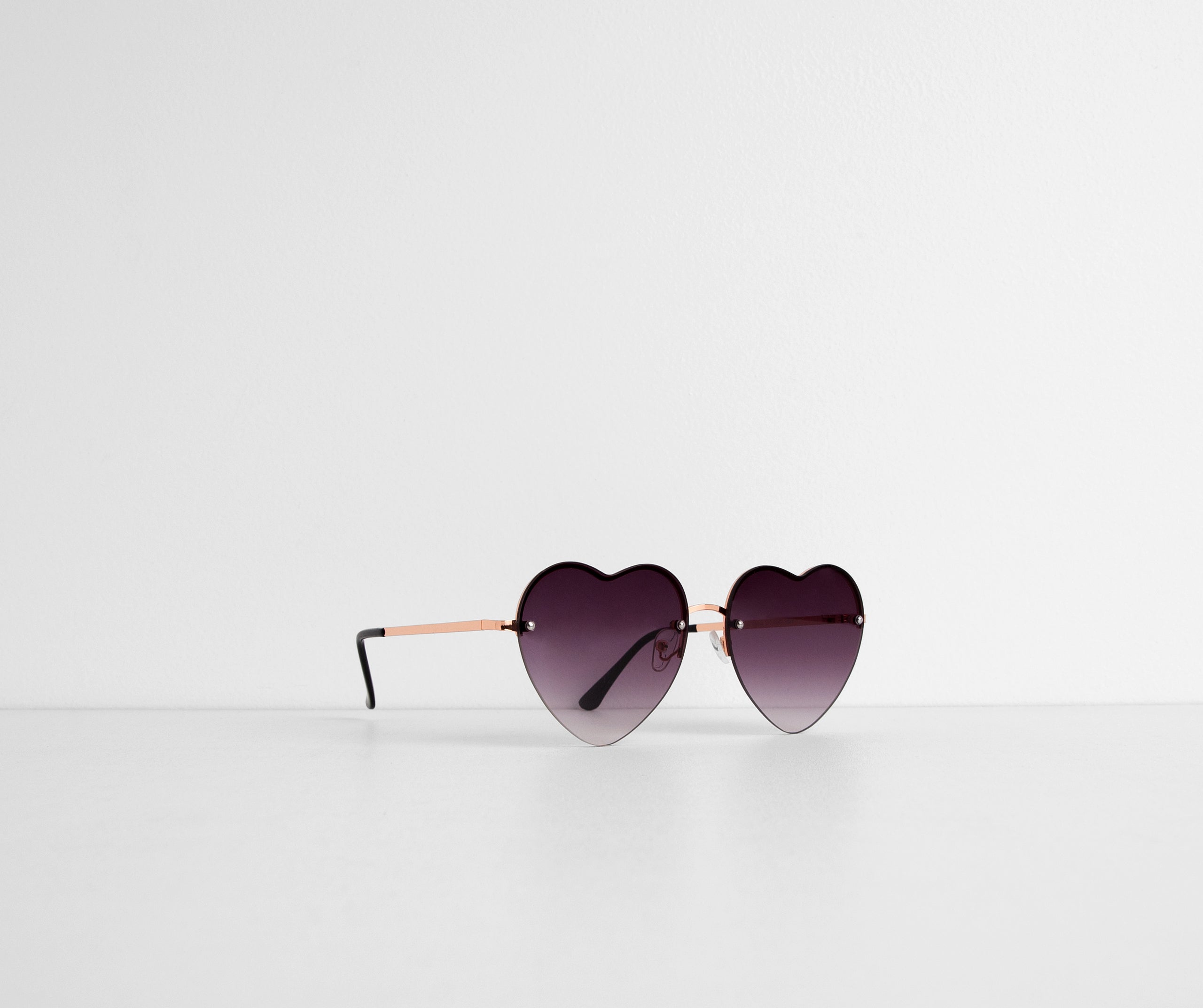 Heart Eyez Rimless Sunglasses