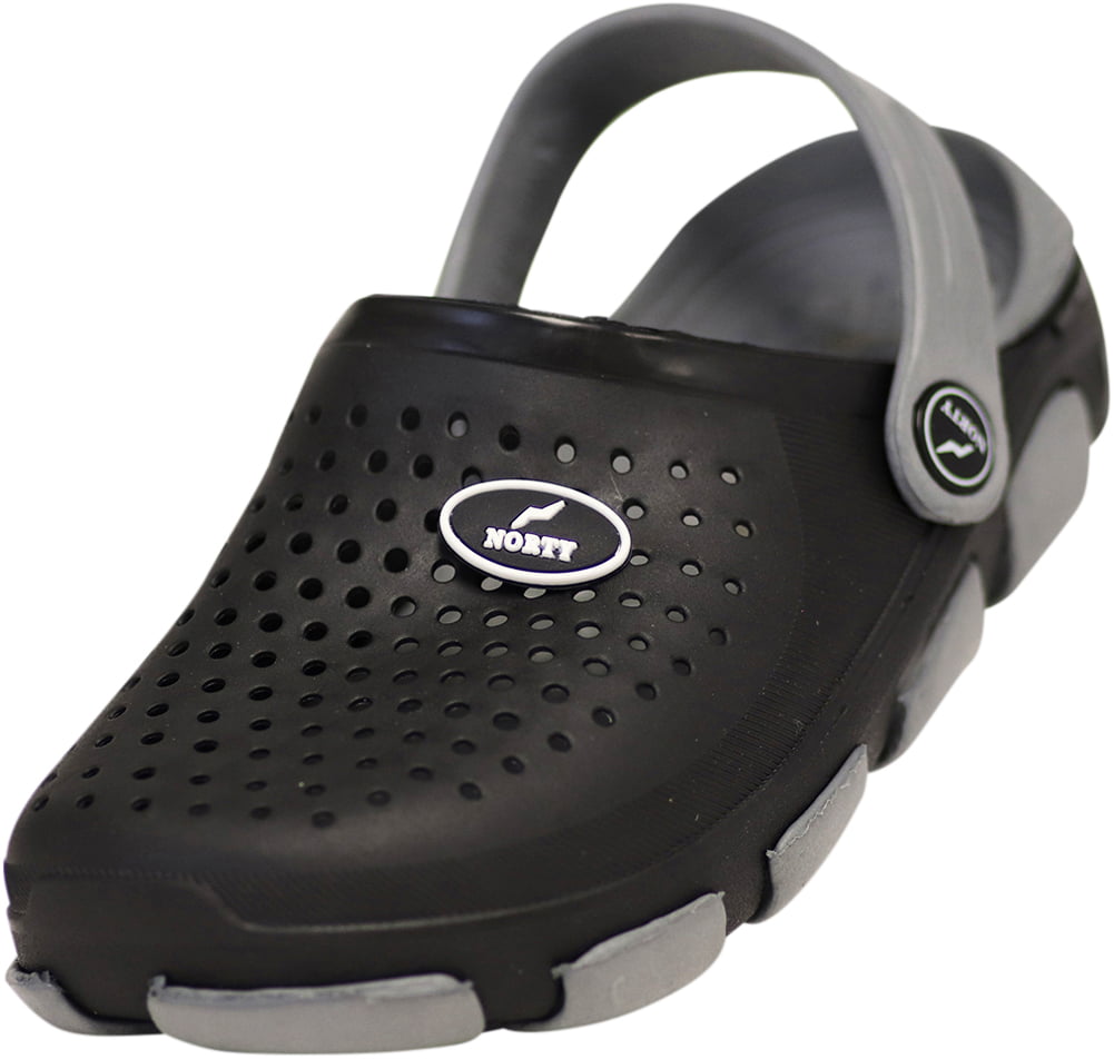 NORTY Boys Athletic Child Comfort Clogs Male Mules Sandals Black