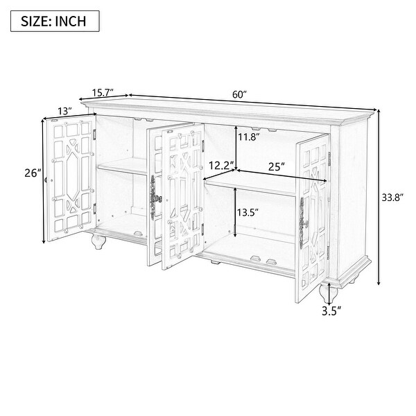 Hallway Living Room Bedroom Sideboard with Shelves