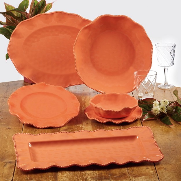 22oz 4pk Melamine Perlette All Purpose Dining Bowls Coral Certified International