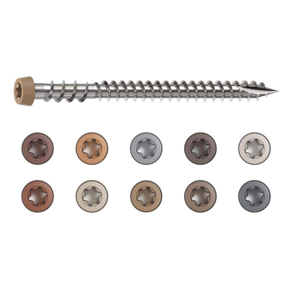 CAMO #10 2-12 in. 316 Stainless Steel Composite Tan Premium Star Drive Flat Undercut Screws (350-Count) 0367158TS