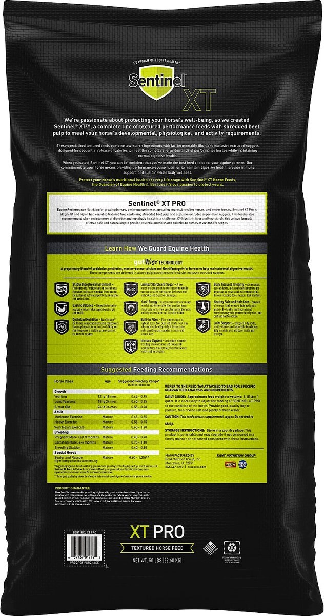 Blue Seal Sentinel XT Pro Horse Food， 50-lb bag