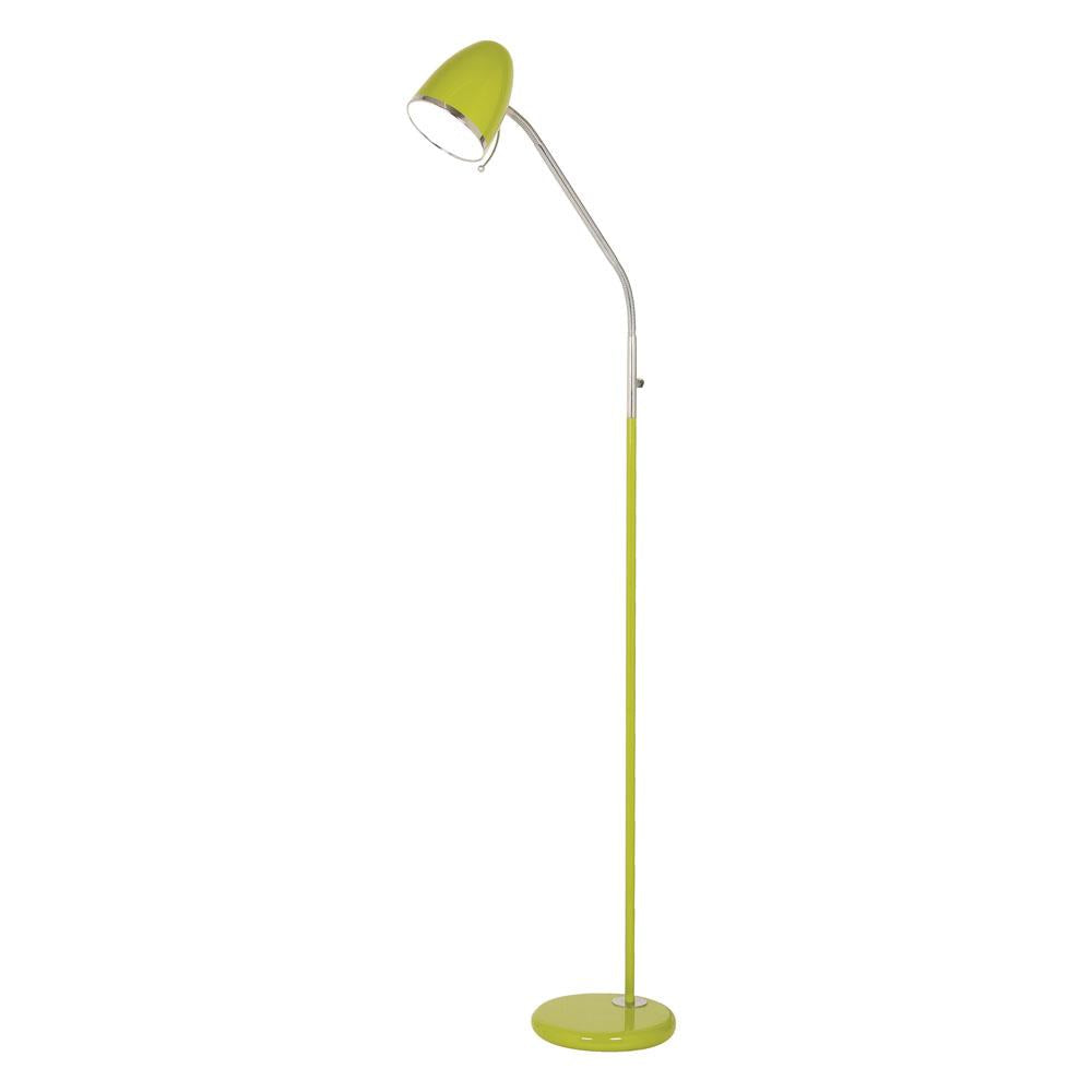 Oaks 2819 FL GR Madison Lime Green Modern Flexible Head Floor Lamp