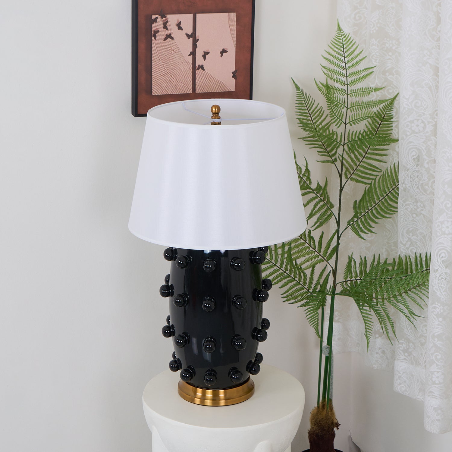 Polka Dot Porcelain Table Lamp