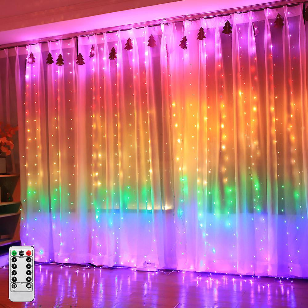 3 Twinkle Star 280 Led Window Curtain String Light Wedding Party Home Garden Bedroom Outdoor Indoor Wall Decorations