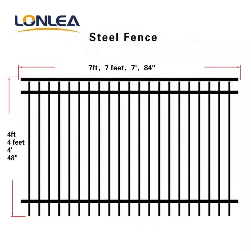 Hot Sale Cheap galvanization Steel Square Tube Fence safety sale for garden swimming pool