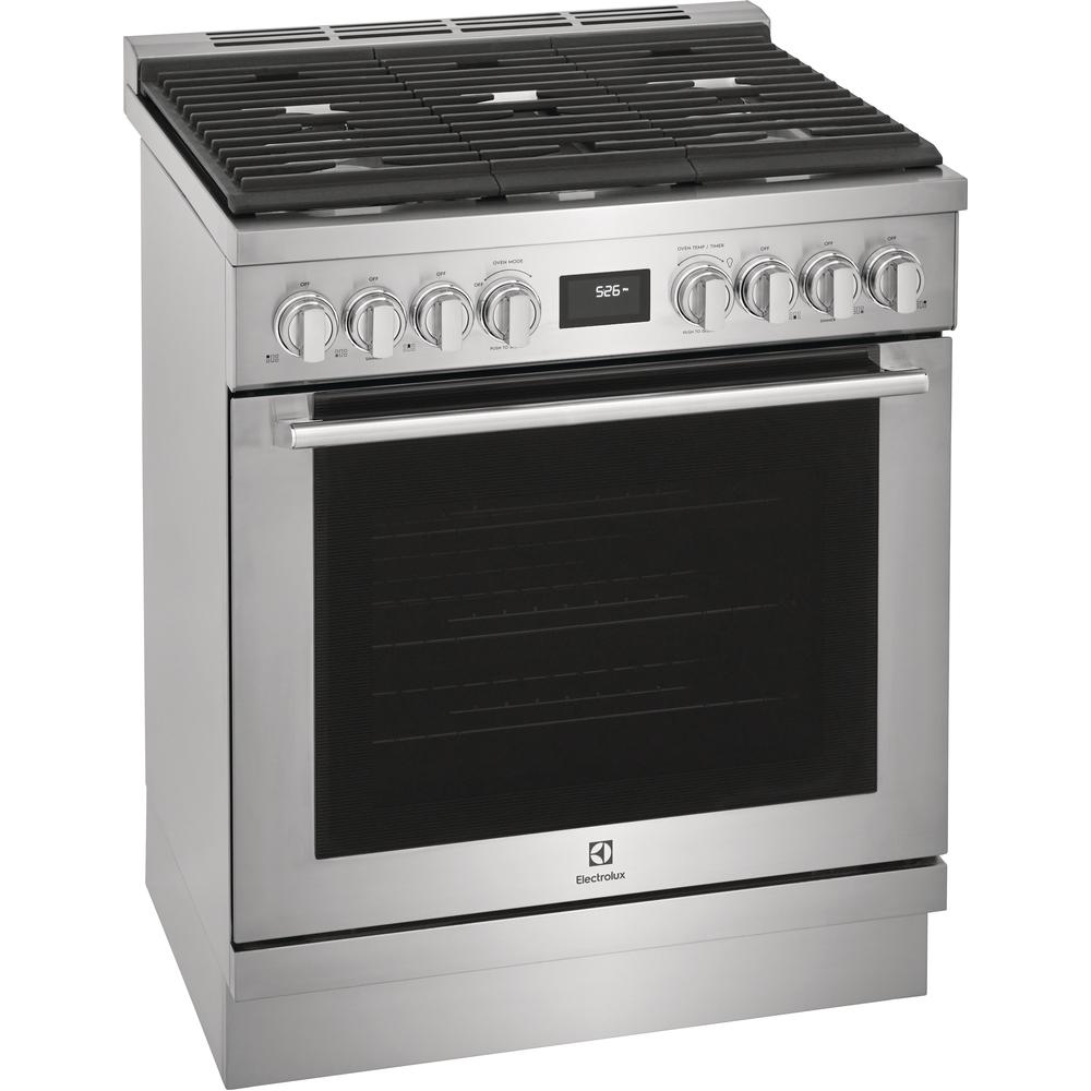 Electrolux 30-inch Freestanding Gas Range with Convection Technology ECFG3068AS