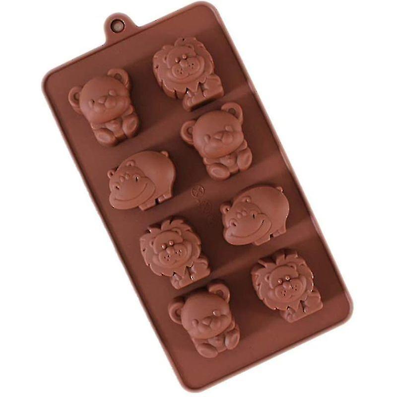 Silicone Baking Molds Set Of 2 Animal Figures Non-stick Non-toxic For Chocolate， Candy， Cake， Pudding， Jelly And Waffle