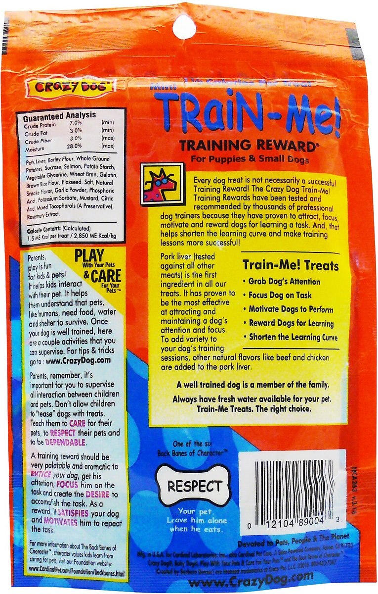 Crazy Dog Train-Me! Minis Salmon Flavor Dog Treats