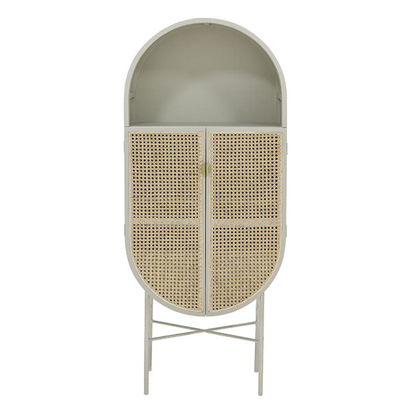 Retro oval cabinet - light grey