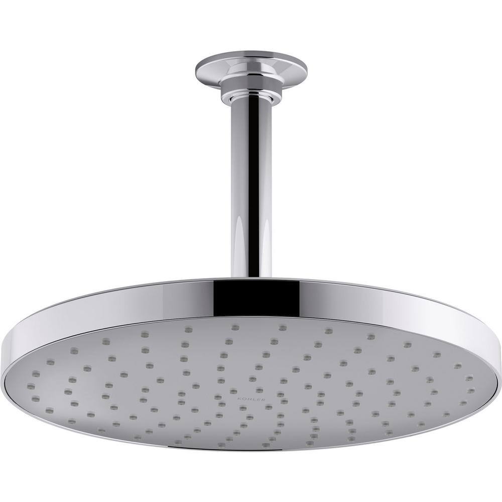 KOHLER Awaken 1-Spray Patterns with 1.75 GPM 9.875 in. Ceiling Mount Fixed Shower Head in Polished Chrome 76465-G-CP