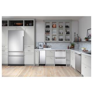 Cafe 36 in. 20.1 cu. ft. Built-In Bottom Freezer Refrigerator in Stainless Steel with Convertible Middle Drawer LH Swing CIC36LP2VS1