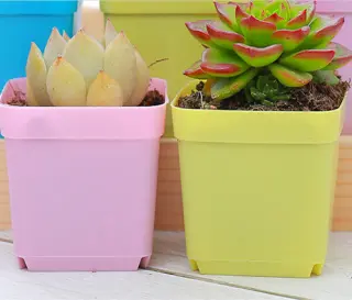 Garden supplies factory wholesale cheap square  plastic nursery pots 2 inch plant pot plastic nursery seedling pots purple