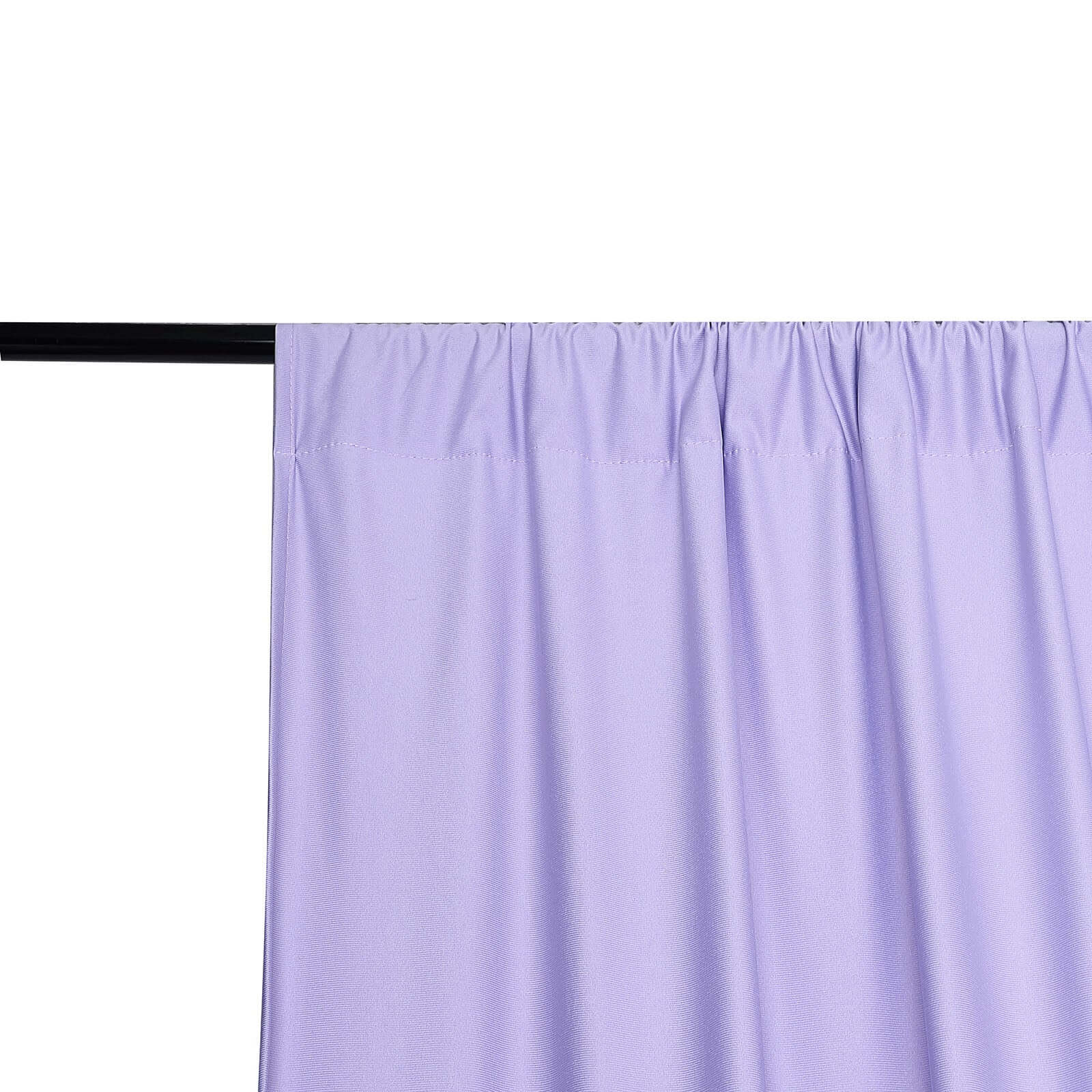 2 Pack Lavender Lilac Scuba Polyester Backdrop Drape Curtains, Inherently Flame Resistant Event Divider Panels Wrinkle Free With Rod Pockets - 10ftx10ft