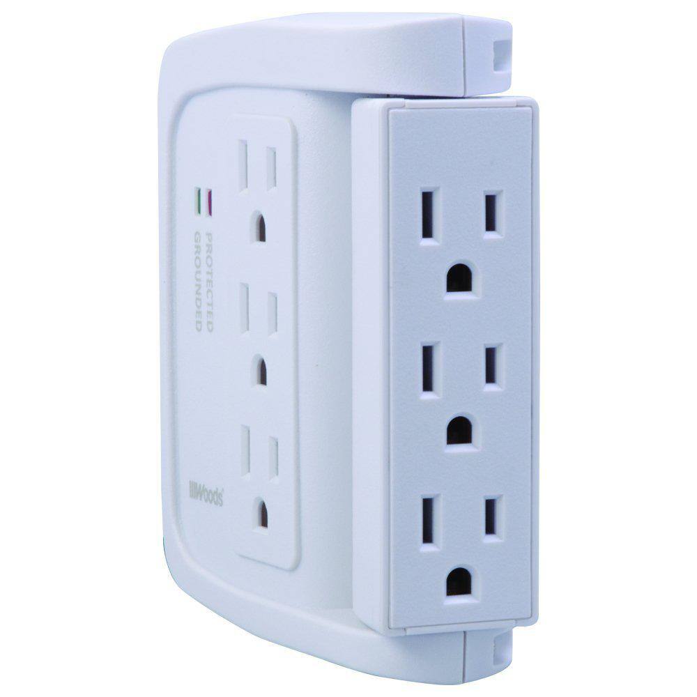 Southwire 6-Outlet 1440-Joule Plug-In Space Saver Swivel Surge Protector 41423