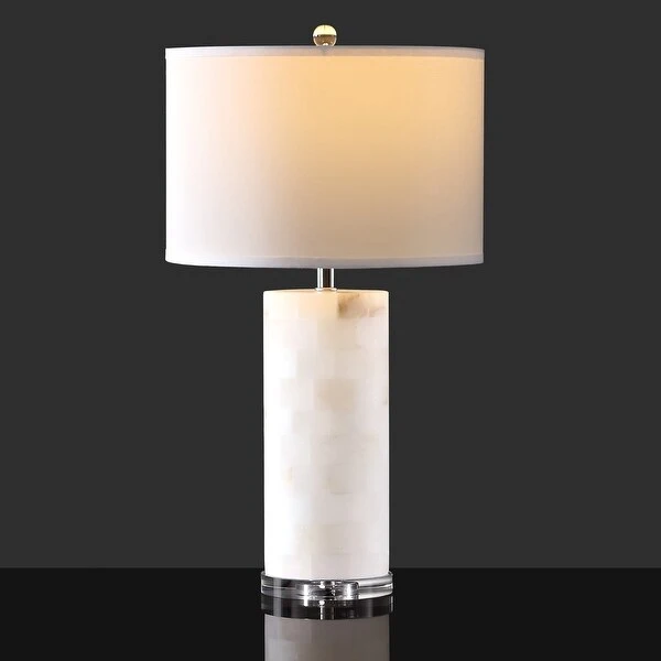 SAFAVIEH Couture Massey Round Alabaster Table Lamp - 15 IN W x 15 IN D x 27 IN H