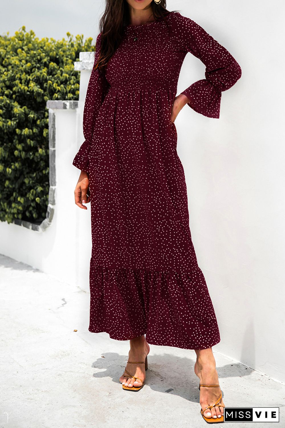 Floral Print Long Sleeve Dress Women Wholesale