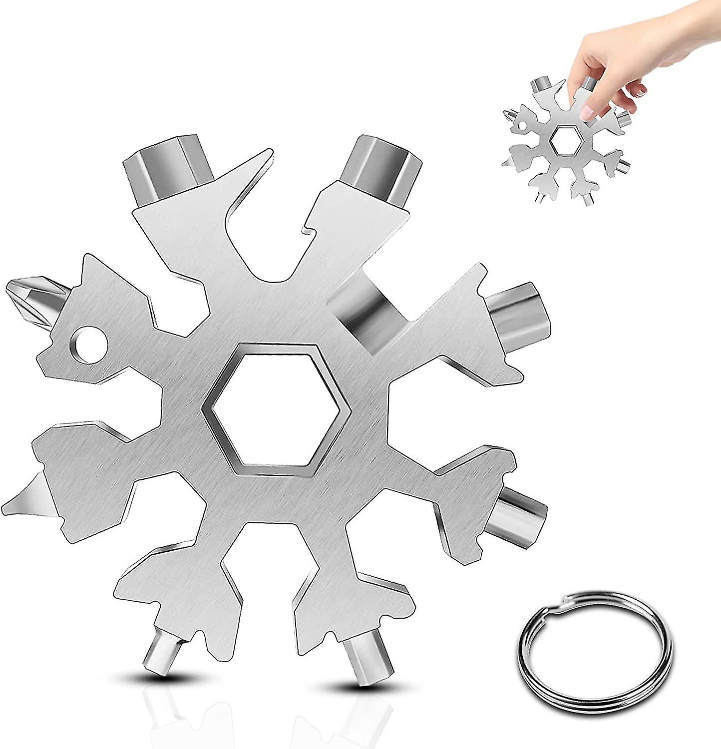 Snowflake Tool 18-in-1 Stainless Steel Multi-tool(silver)