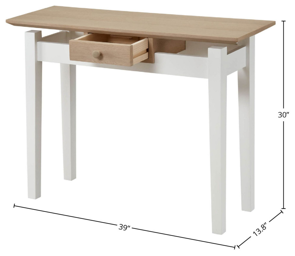 Andrea Console  White/Brown   Transitional   Console Tables   by LH Imports  Houzz