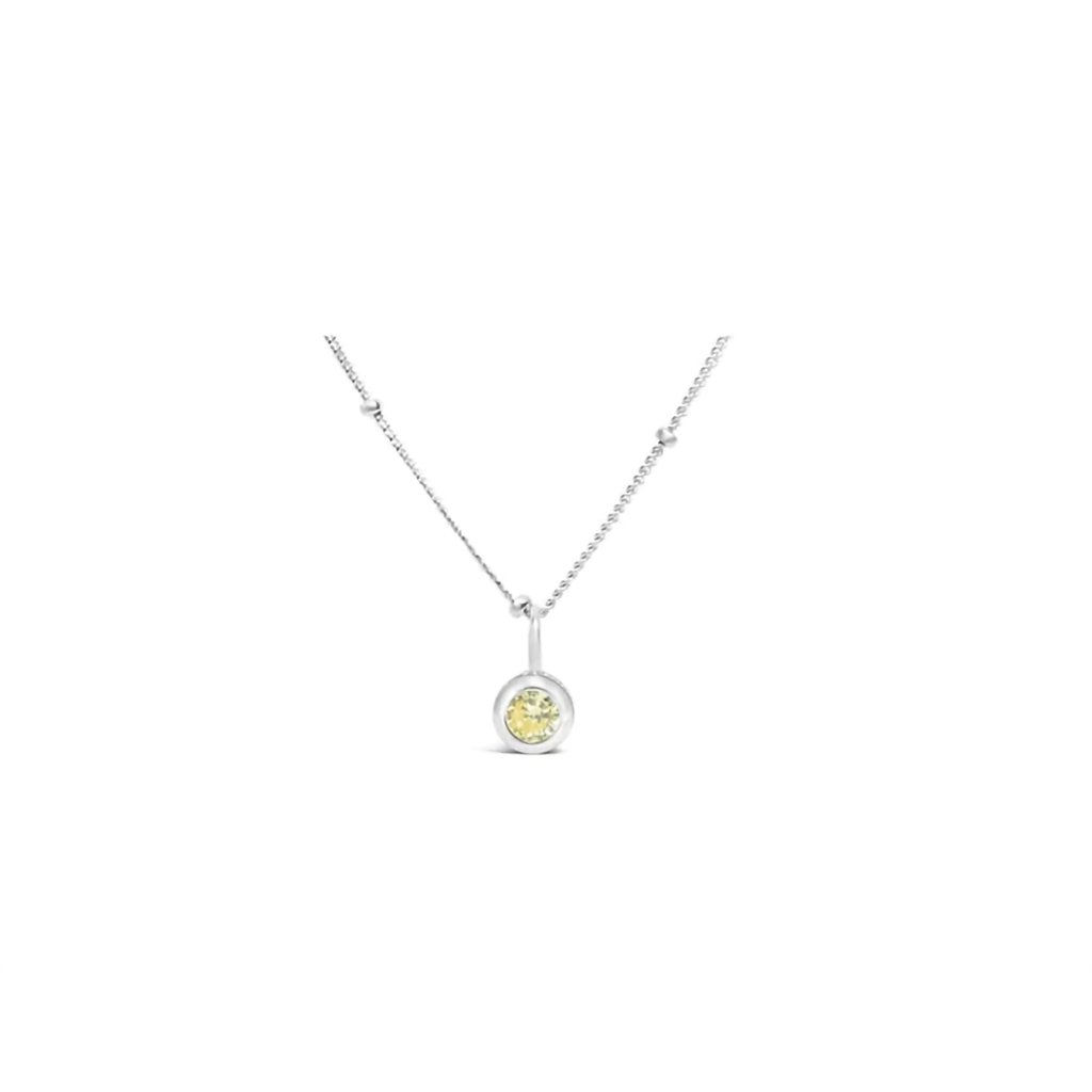 Stia  Citrine CZ Birthstone Necklace (November)