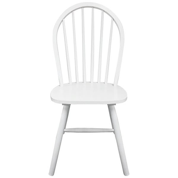 2/4/6 pcs Wooden Dining Chairs Round White - 18.3