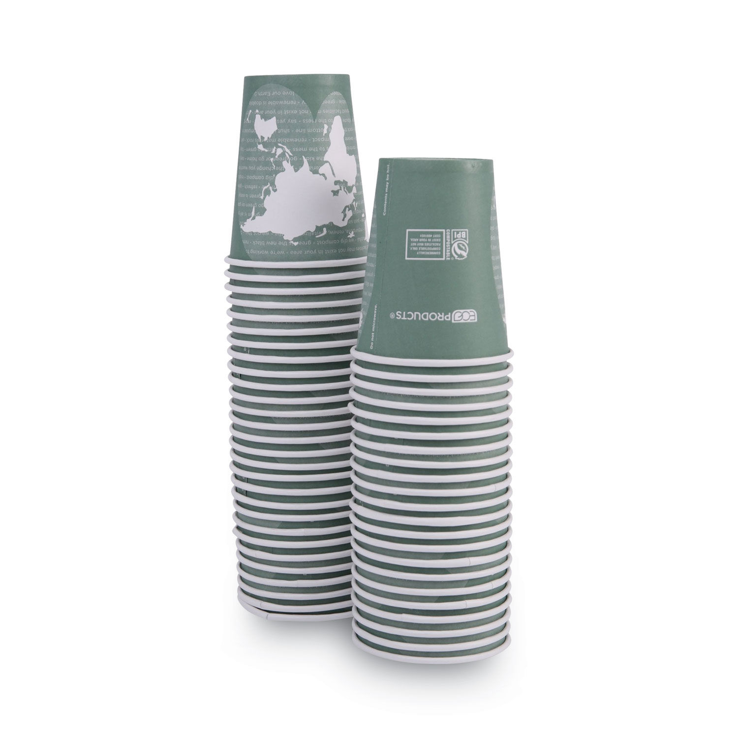 World Art Renewable and Compostable Hot Cups by Eco-Productsandreg; ECOEPBHC12WAPK