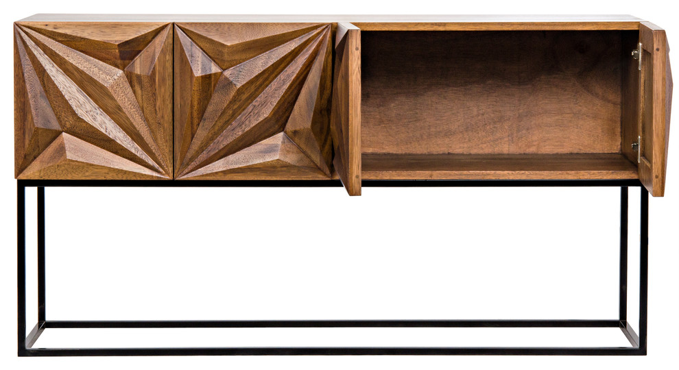 Zurich Console  Dark Walnut   Industrial   Console Tables   by HedgeApple  Houzz