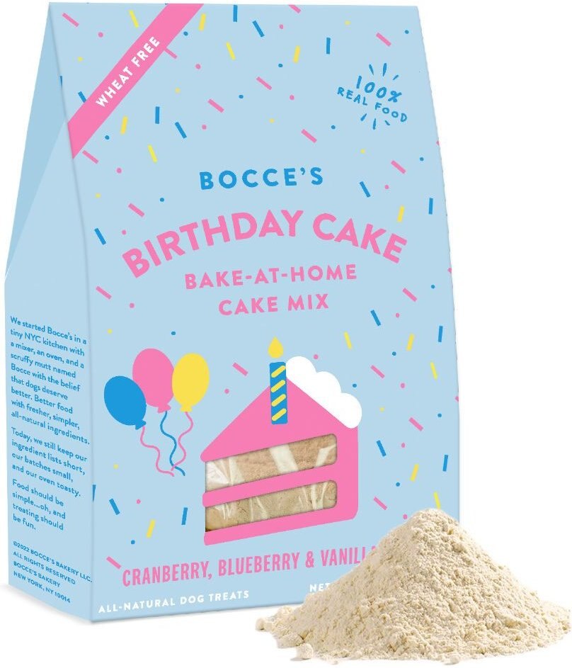 Bocce's Bakery Birthday Cake Mix Dog Treats， 9-oz bag