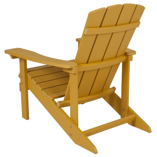 Allweather Poly Resin Wood Outdoor Adirondack Chair (Set of 4)