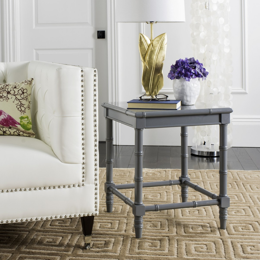 Roxie Accent Table  Gray   Asian   Side Tables And End Tables   by Rustic Home Furniture Deco  Houzz