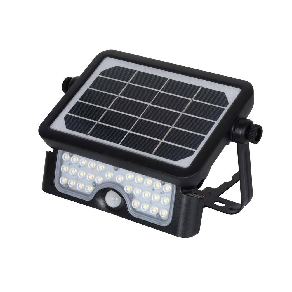 eLEDing 5-Watt 700 Lumens 160-Degree Black PIR Activated Outdoor Integrated LED 5-in-1 Flood Light Garage Yard Deck Path Camping EE-LD-SFL-5W