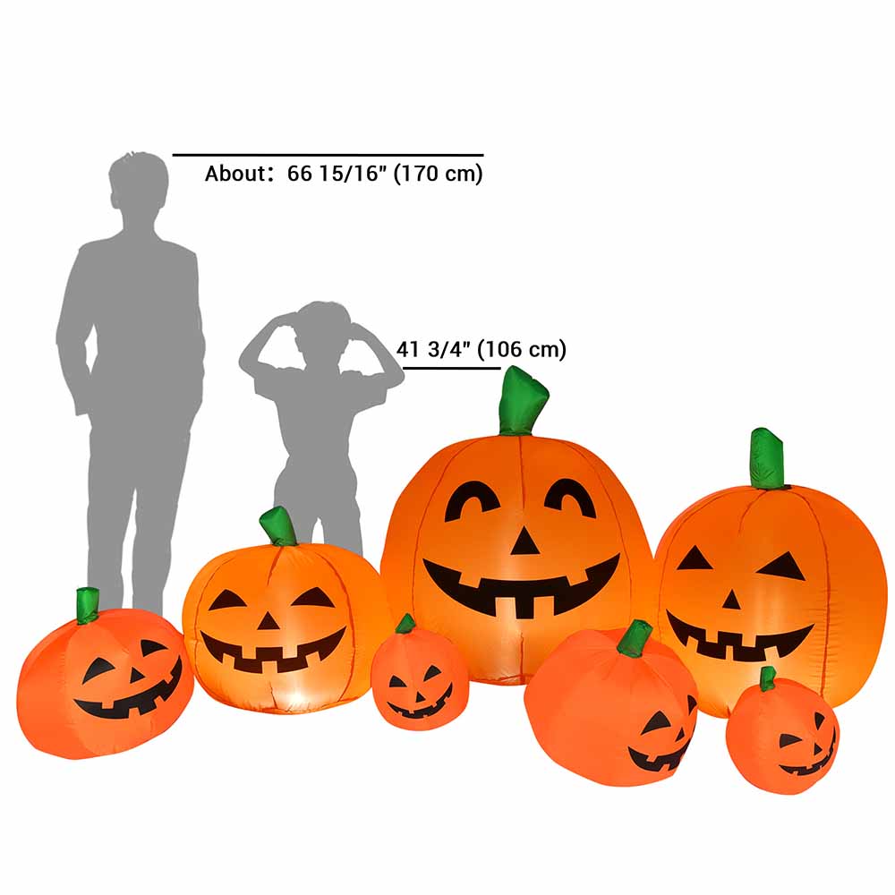 Yescom Inflatable Halloween Pumpkin with Lights Giant Halloween Inflatables