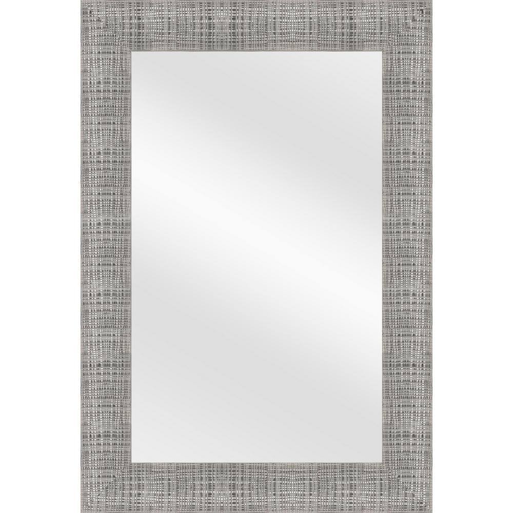 Home Decorators Collection 24 in. W x 35 in. H Rectangular PS Framed Wall Bathroom Vanity Mirror in Brushed Nickel 6248WK-OD2435