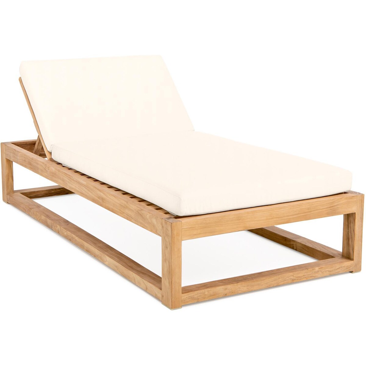 Signature Sandview Teak Patio Oversized Chaise Lounge