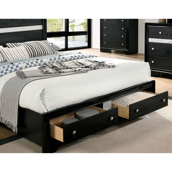 Furniture of America Manzini 3-piece Bed， Nightstand and Dresser Set - - 30374688