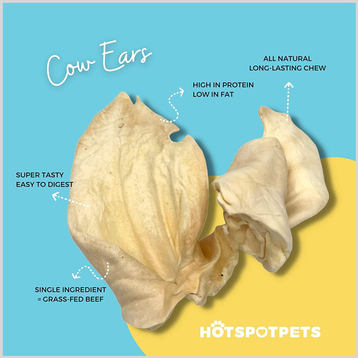 HOTSPOT PETS Cow Ears Dog Chew Treats