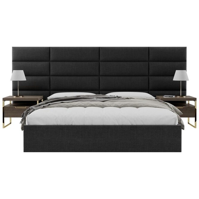 VANT Upholstered Headboards   Steal Black   30 Inch   Set of 4 panels