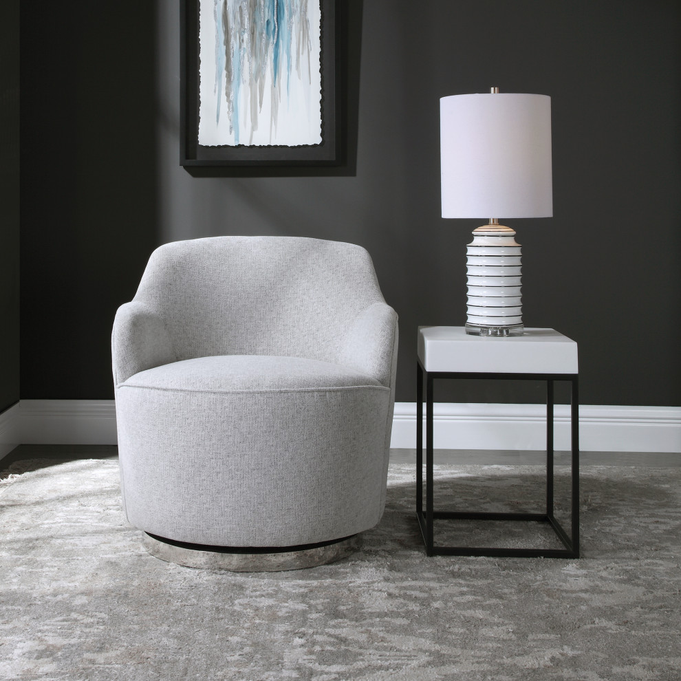 Uttermost Hobart Casual Swivel Chair   Modern   Armchairs And Accent Chairs   by Zin Home  Houzz