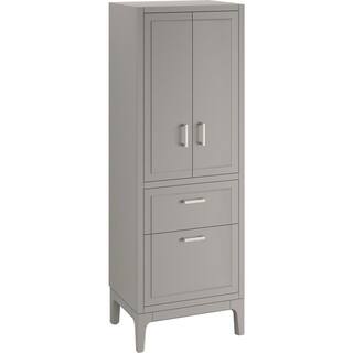 KOHLER Seer 24 in. W Linen Cabinet in Mohair Grey K-33556-ASB-1WT