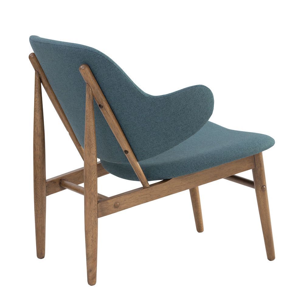 VERONIC Lounge Chair - Cocoa & Nile Green