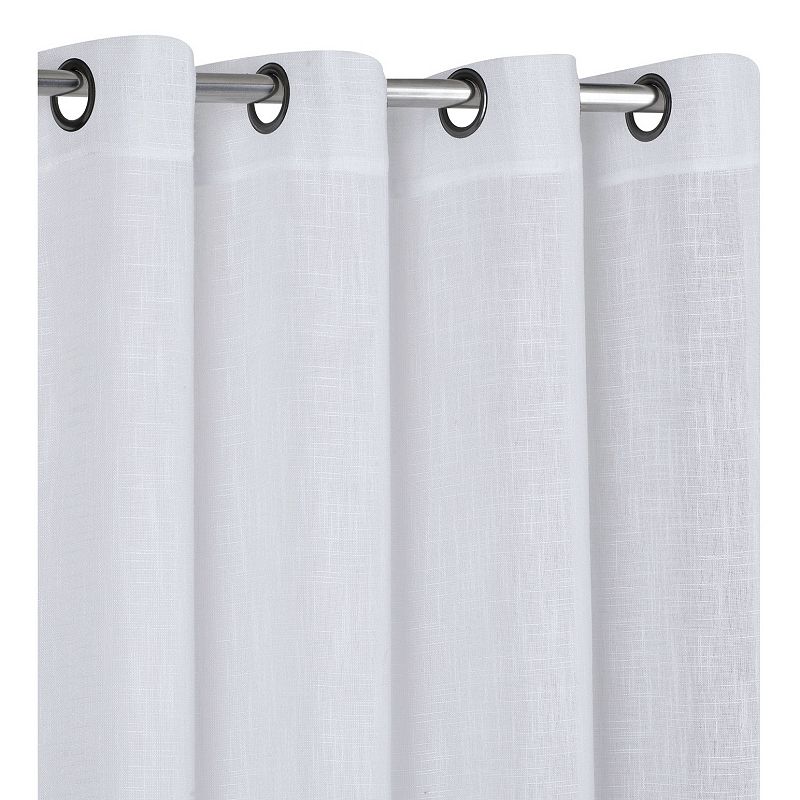 Kate Aurora 2 Pack Semi Sheer Grommet Top Window Curtains