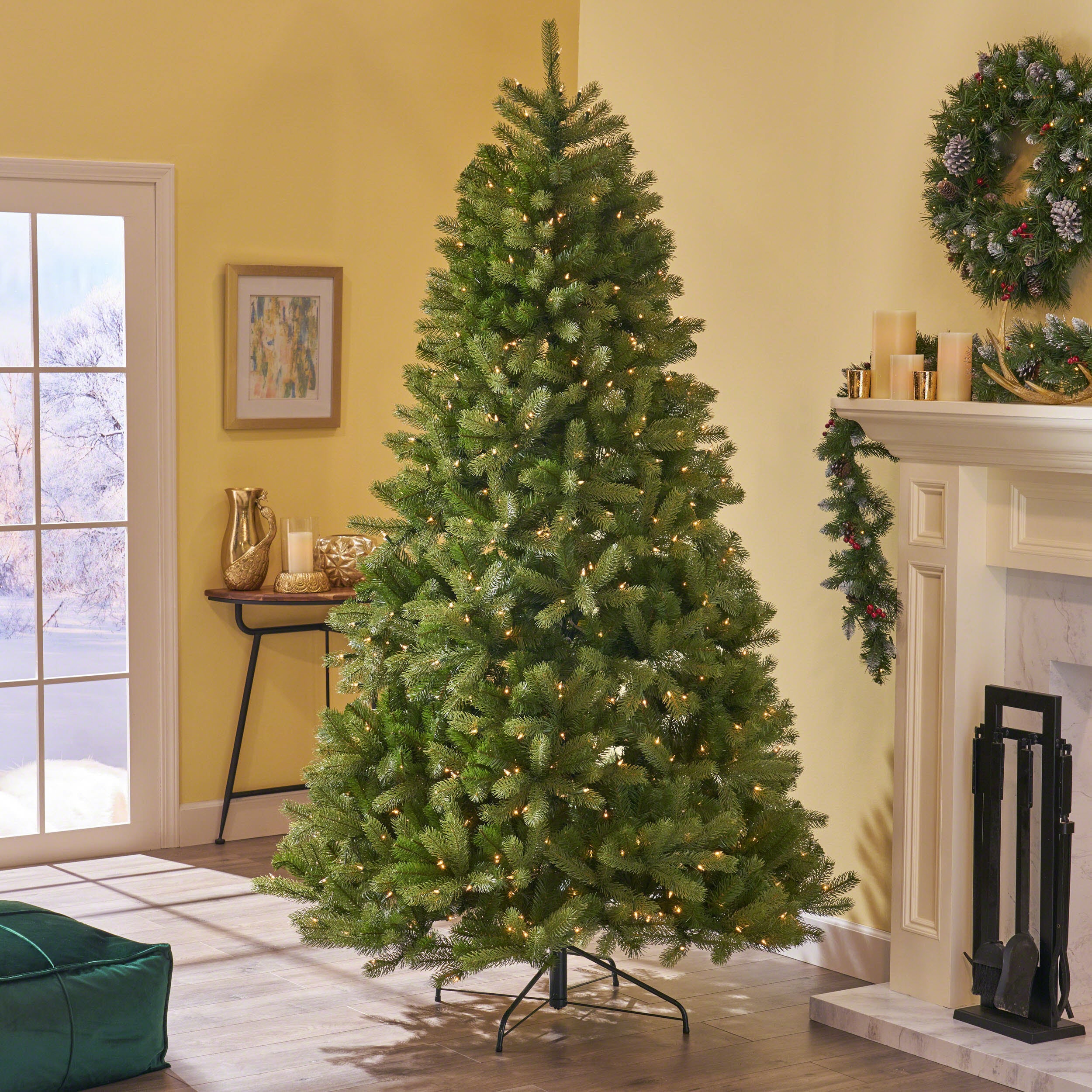 9-foot Mixed Spruce Hinged Artificial Christmas Tree