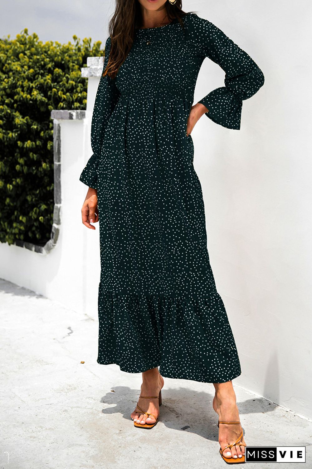 Floral Print Long Sleeve Dress Women Wholesale