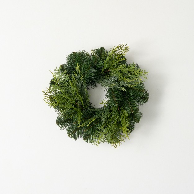 12 quot h Sullivans Lush Douglas Fir Christmas Mini Wreath Green