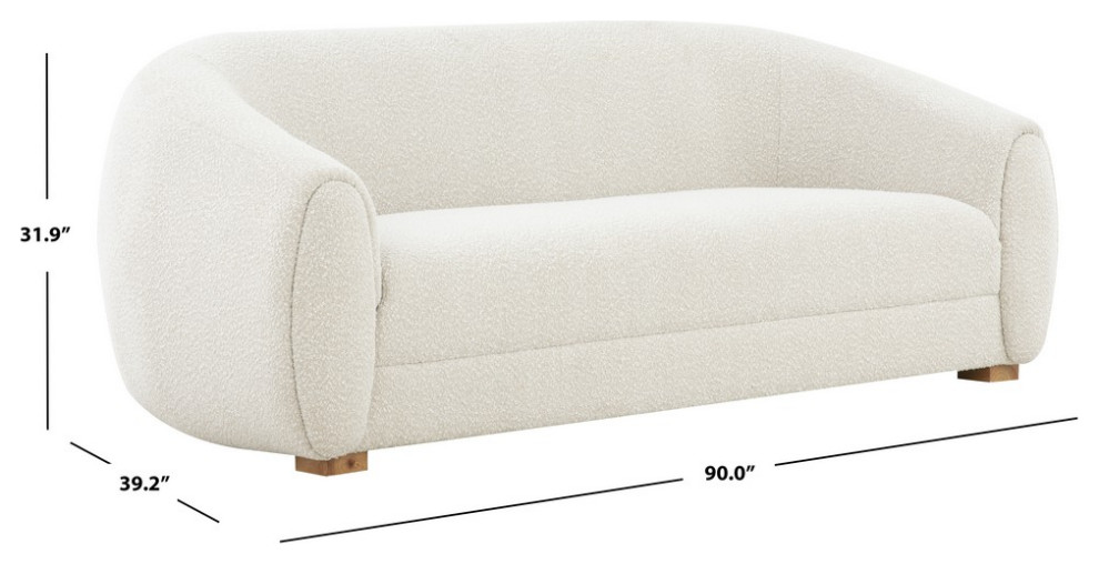 Safavieh Couture Emiliana Boucle Sofa Ivory   Transitional   Sofas   by Safavieh  Houzz