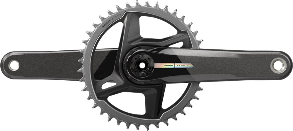 SRAM Force D2 DUB 1x12 Spd Road Crankset - Unicorn Gray-Laser Foil