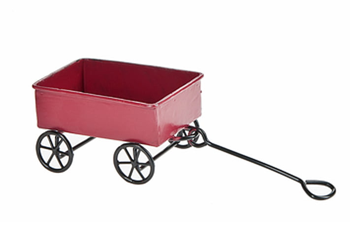 Backyard Collection Metal Miniature Red Wagon Figure - By Ganz