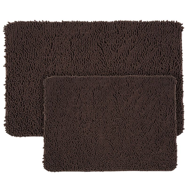 Portsmouth Home 2-piece Memory Foam Shag Bath Mat