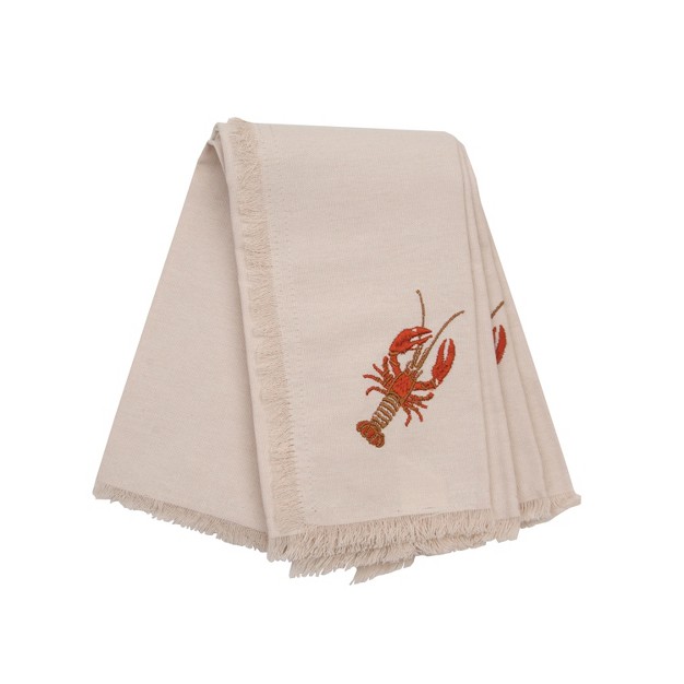 Rightside Designs Embroidered Lobster Table Runner