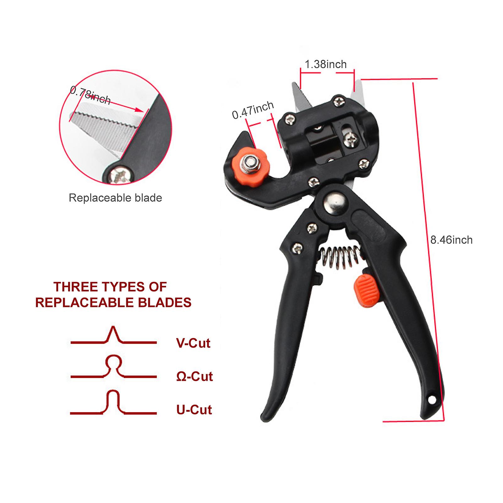 Type 2 Professional Grafting Tools Grafter Pruner Kit Garden Fruit Tree Pruning Grafting Shears 2 In 1 Scissors Cutting Tool Kit Set With Replaceable